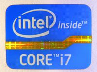 Original Intel Core i7 Inside Sticker 15.5 x 21mm [310]