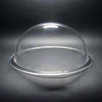 DURADOM Acrylic Dome With Flange Clear Plastic Hemisphere - Multi Use Bubble Pet Dog Fence Window Sphere CCTV Dome Acrylic Camera Perspex Display Transparent Cover Floating Fish Dome (10 inch / 250mm)