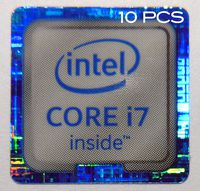 10 Pieces of Original Intel Core i7 Inside Sticker 18mm x 18mm [888x10]