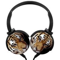 Fashion Tiger Photo Wired Portable Headphone for Kids or Adults
