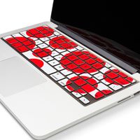 Kuzy - MacBook Keyboard Cover for Older Version MacBook Pro 13 15 17 inch and MacBook Air 13 inch, iMac Wireless Keyboard, Apple Computer Accessories Key Board Silicone Skin Protector - Circle Red