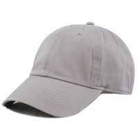 The Hat Depot 300N Washed Low Profile Cotton and Denim Baseball Cap (Grey)