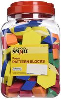 School Smart Jumbo Foam Pattern Blocks - 3 inch - Set of 250 - Assorted Colors