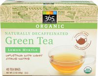 365 Everyday Value, Organic Decaffeinated Green Tea with Lemon Myrtle, 40 Tea Bags