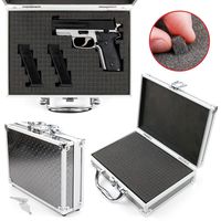 DURAGADGET Protective Silver Aluminium Flight Case with Shock Absorbing D.I.Y Customizable Foam Interior - Compatible with BB Guns & Accessories