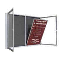 Ghent KAx3624-BG 36 in. x 24 in. Satin Alum Frame Burgundy Vinyl Insert Panel