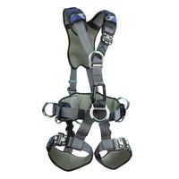 3M DBI-SALA ExoFit NEX 1113346 Full Body Rope Access/Rescue Harness, Alum Back/Front/Suspension D-Rings, Belt w/ Pad/Side D-Rings, Locking QC Leg Straps, Medium, Blue/Grey
