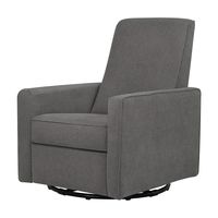 DaVinci Piper Upholstered Recliner and Swivel Glider, Dark Grey