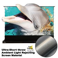 VIVIDSTORM Motorized Floor Rising Projection Screen for 4K Ultra Short Throw Laser Projector,100 inch Diag 16:9, Ultra-Short Throw Ambient Light Rejecting, Wireless Projector Trigger, VMDSTUST100H