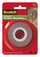 Heavy-Duty Exterior Mounting Tape, Holds 5 lb., 1"x60"