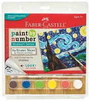 Faber-Castell Paint by# Museum Series - Vincent Van Gogh, The Starry Night - Paint by Numbers for Adult Beginners & Young Artists