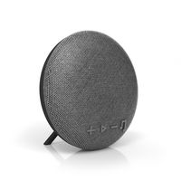 tzumi Deco Series Speaker- Small Wireless Bluetooth Fabric Speaker - Add Powerful Sound and Ambiance to Any Room - Grey