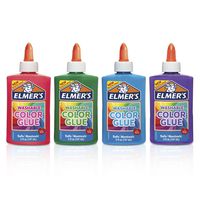 Elmer's Washable Color Glue, Great For Making Slime, Assorted Colors, 5 Ounces Each, 4 Count