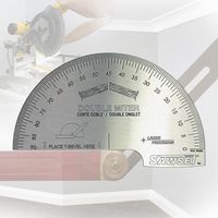 SAWSET - The Miter Saw Protractor Reinvented to Eliminate Math. Large Easy to Read Scales Makes SAWSET The Best Method For Accuracy!