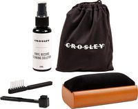 Crosley AC1041A 5-in-1 Record Cleaning Set with Velvet Cleaning Brush, Cleaning Solution, Stylus Brush, and Storage Bag