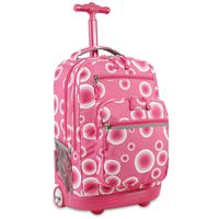 J World New York Sundance Rolling Backpack, Pink Target, One Size