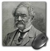 3D Rose"Werner Von Siemens German Engineer 19Th C. EngravingHi13 Pri0343Prisma" Matte Finish Mouse Pad - 8 x 8" - mp_83151_1