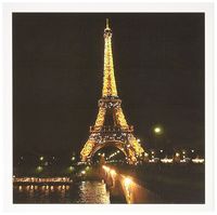 3dRose Eiffel Tower - Greeting Cards, 6 x 6 inches, set of 6 (gc_3162_1)