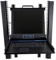 RackSolutions 1U 19 Inch Rackmount KVM for Console Single Port