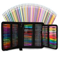 96 Color Artist Gel Pen Set, includes 24 Glitter Gel Pens 12 Metallic, 6 Pastel,6 Neon, plus 48 Matching Color Refills, More Ink Largest Non-Toxic Art Neon Pen for Adults Coloring Books Craft Doodling Drawing
