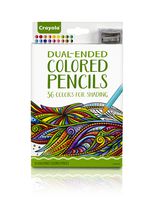 Crayola Dual-Ended Colored Pencils, 36 Colors + Bonus Sharpener Premium Art Tools, Compact Colored Pencil Set for Adult Coloring Books or Kids 4 & Up, Great for Shading, Gradation, Line Art & More