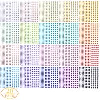 3300 Pieces Self Adhesive Colorful Rhinestone Stickers - Assorted 20 Colors & 3 Sizes - Ideal for DIY,Face, Art, Decoration, Festival, Carnival, Crafts & Embellishments