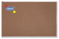 Quartet Premium Colored Cork Bulletin Board, 18 x 24 Inches, Brown with Aluminum Frame (PCKA152)