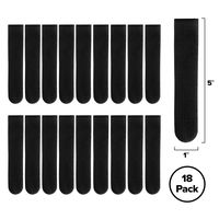 Wrap-It Storage Cable Clams - 5" Black (18-Pack) - Hook and Loop Cable Holder Cord Management Cable Clips Organizers for Holding Cords and Wire in Place