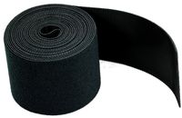 AIRNIX 2 in. x 10 ft. Black Nylon Cable Tie Roll, Double Sided Hook & Loop