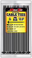 Pro Tie B15BH25 15-Inch Button Head Cable Ties, Black Nylon, 25-Pack