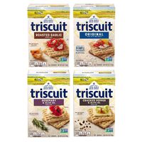 Triscuit Whole Grain Wheat Crackers 4 Flavor Variety Pack, 4 Boxes
