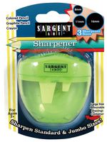 Sargent Art 3 Hole Pencil Sharpener, Jumbo, Green