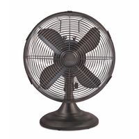 HOLMES Heritage Collection Table Fan, 12-inch, Brushed antique nickle finish
