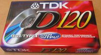 D5012 TDK D120 IEC I/Type I Dynamic Performance High Output Audio Cassette Tape