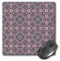 3dRose LLC 8 X 8 X 0.25 Inches Mouse Pad Green and Light Purple Expanding Crosses Lacy Fractal (Mp_177453_1)