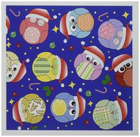 3dRose Cute Colorful Cartoon Owls with Christmas decorations and santa hats - birds - Greeting Cards, 6 x 6 inches, set of 12 (gc_58293_2)