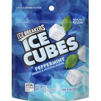 Ice Breakers Ice Cubes Gum, Peppermint, Sugar Free with Xylitol, 8.11 Ounces