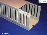 2 Inx2 Inx2m Open Slot Finger Wiring Duct Cable Management Raceway with Cover, 12 Pack - Gray