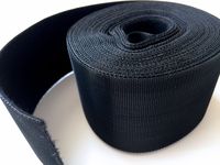 AIRNIX 2 in. x 5 ft. Black Nylon Cable Tie Roll, Double Sided Hook & Loop