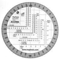 MapTools Round Military Coordinate Scale and Protractor
