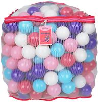 Click N' Play Plastic Ball Phthalate Free Bpa Free Crush Proof Pit Balls 5 Pretty Feminine Colors in Reusable Mesh Storage Bag with Zipper (Pack 200)