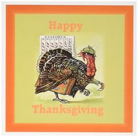 3dRose Print of Thanksgiving Turkey Near Calendar Greeting Cards, Set of 12 (gc_194847_2)