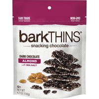 barkTHINS Snacking Dark Chocolate, Almond with Sea Salt, 4.7 Ounce