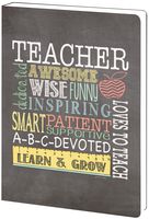 Tree-Free Greetings Recycled Soft Cover Journal, Ruled, 5.5 x 7.5 Inches, 160 Pages, Awesome Teacher Themed Teacher Gift Art (89220)