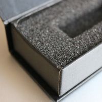 3 x Magnetic USB Presentation Gift Boxes, Black, Flash Drives, Removable Drives, Wedding USB Box, Wedding Presentation Gift Box, Photography, Present/Gift, 4" Box