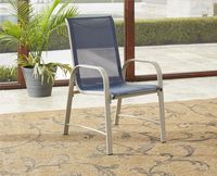 Cosco Outdoor Living 88645BGPE Paloma Outdoor Dining Chairs, 6Piece, Navy