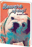 Tree-Free Greetings Recycled Soft Cover Journal, Ruled, 5.5 x 7.5 Inches, 160 Pages, Beware Cuddles Themed Pet Lover Art (89185)
