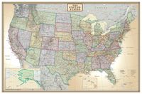 Swiftmaps 24x36 United States, USA US Executive Wall Map Poster Mural (24x36 Laminated)