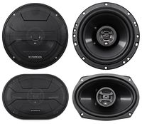 2) Hifonics ZS693 6x9" 800 Watt Car Audio Coaxial Speakers+2) 6.5" 600w Speakers