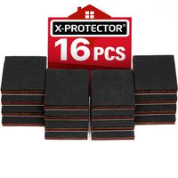 X-PROTECTOR NON SLIP FURNITURE PADS - PREMIUM 16 pcs 2" Furniture Grippers! Best SelfAdhesive Rubber Feet Furniture Feet - Ideal Non Skid Furniture Pad Floor Protectors for Fix in Place Furniture